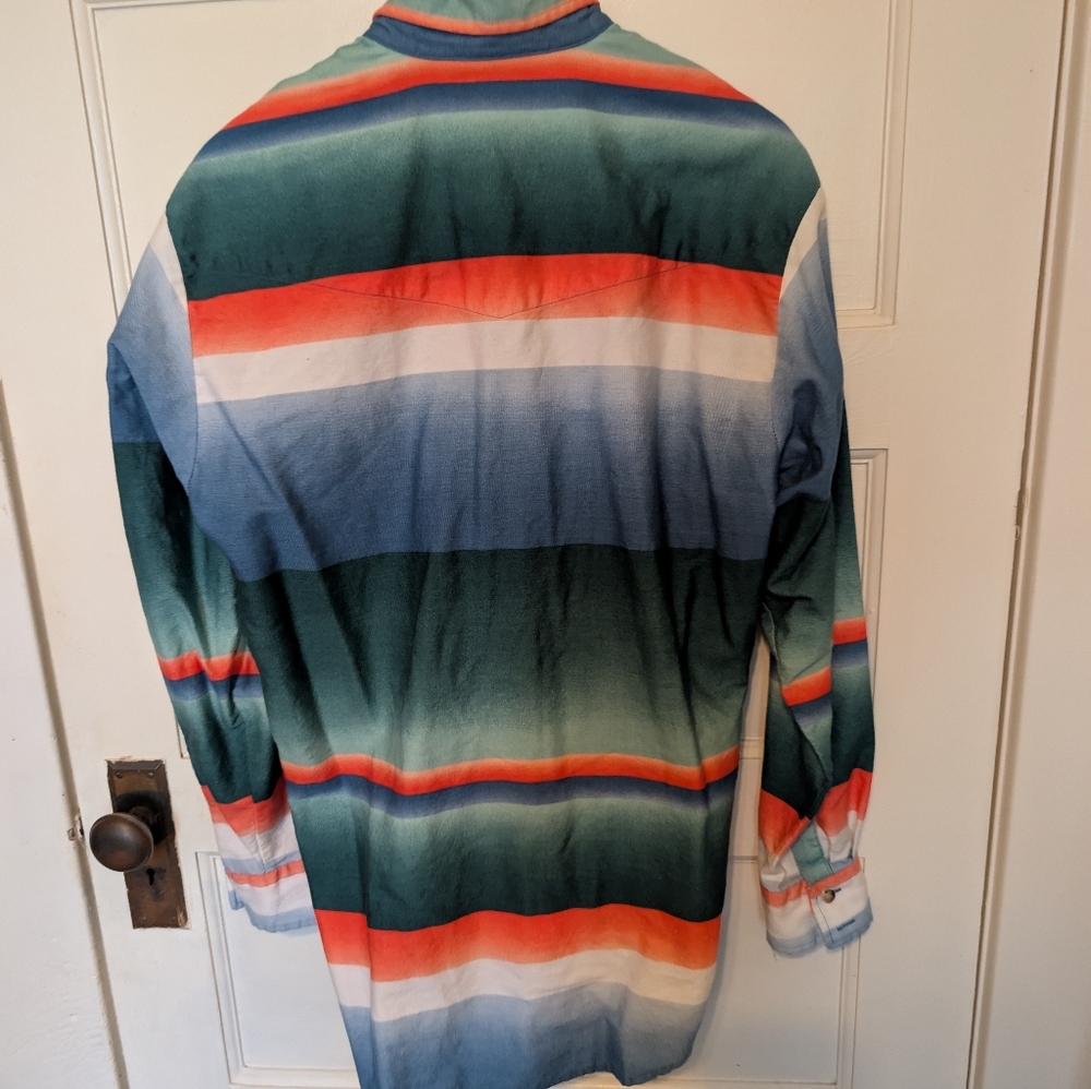 Roper Vintage Western Striped Button-Up Shirt 90's Country Rodeo shirt - Picture 6 of 6